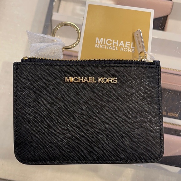 Michael Kors Jet Set Travel Small Leather Top Zip Coin Pouch With ID - Picture 3 of 13